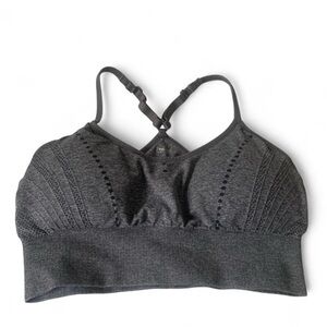 💕 Profit Grey seamless racerback sports bra size small athletic gym intimate